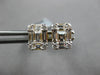 .97CT DIAMOND 18K YELLOW GOLD ROUND & BAGUETTE CLUSTER INVISIBLE SQUARE EARRINGS