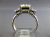 LARGE 4.6CT SYNTHETIC WHITE & FANCY YELLOW DIAMOND 14KT YELLOW GOLD RING #28142