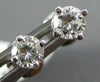 ESTATE .45CT DIAMOND 14K WHITE GOLD ROUND CLASSIC SCREW BACK STUD EARRINGS #2792