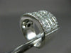 MASSIVE 4CT ROUND & PRINCESS DIAMOND 18KT WHITE GOLD 3D WEDDING ANNIVERSARY RING