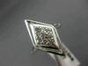 ANTIQUE WIDE .38CT OLD MINE DIAMOND 14K WHITE GOLD 3D MARQUISE SHAPE RING #22328