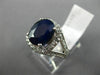 ESTATE 3.33CT DIAMOND & AAA SAPPHIRE 14KT GOLD 3D OVAL FILIGREE ENGAGEMENT RING