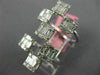 EXTRA LARGE 1.18CT ROUND & BAGUETTE DIAMOND 18KT WHITE GOLD 3D MULTI SQUARE RING