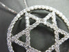 ESTATE EXTRA LARGE 2.68CT DIAMOND 14KT WHITE GOLD STAR OF DAVID PENDANT #ELV15