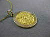 ESTATE 14KT YELLOW GOLD HANDCRAFTED CONFIRMATION FLOATING PENDANT & CHAIN #24988