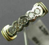 ESTATE .4CT DIAMOND 14K TWO TONE GOLD SEMI BEZEL WEDDING ANNIVERSARY RING #21318