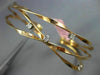 ESTATE LARGE .25CT DIAMOND 14K ROSE GOLD MULTI ROW SWIRL ETOILE BANGLE BRACELET