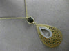 ESTATE 2.74CT DIAMOND & SMOKEY TOPAZ 14K TWO TONE GOLD FILIGREE FLOATING PENDANT
