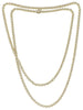 20.37CT DIAMOND 18K YELLOW GOLD 3D ROUND CLASSIC DOUBLE STRAND ETERNITY NECKLACE
