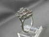 ESTATE LARGE 1.0CT ROUND DIAMOND 14KT WHITE GOLD FLOWER CLUSTER RING VVS #16302