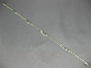 ESTATE LONG 14KT WHITE GOLD 3D SQUARE LINK SOLID ITALIAN ANKLE BRACELET #23674
