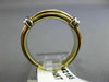 ESTATE WIDE .40CT DIAMOND 14K WHITE & YELLOW GOLD 5 STONE ANNIVERSARY RING #2155