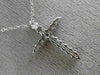 ESTATE .35CT DIAMOND 14KT WHITE GOLD CLASSIC CROSS SHARE PRONG FLOATING PENDANT