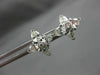 ANTIQUE 1.13CT ROUND & PEAR CUT DIAMOND 14KT WHITE GOLD CLUSTER EARRINGS #17126