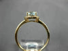 ESTATE .91CT DIAMOND & AAA AQUAMARINE 14KT ROSE GOLD ROUND HALO ENGAGEMENT RING