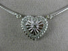 ANTIQUE .25CT ROUND DIAMOND 14K WHITE GOLD 3D CLASSIC STAR HEART NECKLACE #11909