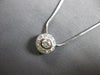 ESTATE .55CT DIAMOND 14K WHITE GOLD SOLITAIRE HALO BEZEL FLOATING PENDANT #27959