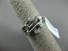 ESTATE WIDE .30CT ROUND DIAMOND 14KT WHITE GOLD 3D 6 STONE MULTI ROW ETOILE RING