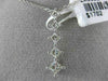 ESTATE LARGE .50CT PRINCESS DIAMOND 14K WHITE GOLD 3D JOURNEY GRADUATING PENDANT