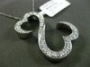 ESTATE LARGE 1.36CT DIAMOND 14K WHITE GOLD 3D DOUBLE HEART SEMI INFINITY PENDANT