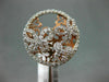ESTATE LARGE 1.0CT DIAMOND 14KT WHITE & ROSE GOLD MULTI BUTTERFLY CIRCULAR RING