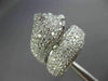 ESTATE LARGE 4.68CT DIAMOND & AAA EMERALD 18KT WHITE GOLD PAVE PANTHER FUN RING