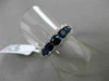 ESTATE 1.61CT DIAMOND & AAA SAPPHIRE 18KT WHITE GOLD GRADUATING ANNIVERSARY RING