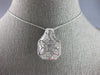 EXTRA LARGE 2.20CT DIAMOND 14KT WHITE GOLD ROUND & BAGUETTE DOUBLE HALO PENDANT