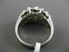 ESTATE WIDE .75CT DIAMOND 14KT WHITE GOLD 3D MULTI ROW MILGRAIN HANDCRAFTED RING