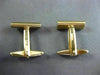 ESTATE 14KT YELLOW GOLD 3D RECTANGULAR MATTE CUFF LINKS 22mm X 7mm SHARP!