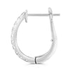 .40CT DIAMOND 14KT WHITE GOLD ROUND CLASSIC OVAL LEVERBACK HOOP HANGING EARRINGS