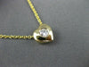ESTATE .10CT DIAMOND 14KT YELLOW GOLD SOLITAIRE FLOATING HEART PENDANT #14643