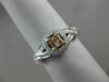 ESTATE 1.03CT WHITE & CHOCOLATE FANCY DIAMOND 18K 2 TONE GOLD 3D ENGAGEMENT RING
