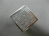 EXTRA LARGE 6.50CT ROUND & PRINCESS DIAMOND 18K WHITE GOLD SQUARE INVISIBLE RING