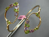 ESTATE LARGE 4.44CT DIAMOND AAA AMETHYST & PERIDOT 14K ROSE GOLD BANGLE BRACELET