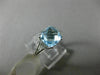 ESTATE 2.10CT DIAMOND & AAA BLUE TOPAZ 14KT WHITE GOLD FILIGREE SQUARE FUN RING