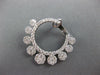3.12CT DIAMOND 14KT WHITE GOLD 3D MULTI FLOWER CIRCULAR CLIP ON HANGING EARRINGS