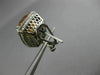 ESTATE LARGE 14.21CT DIAMOND & CITRINE 14KT BLACK GOLD 3D HALO FILIGREE EARRINGS
