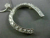ESTATE LARGE PLATINUM 2.60CT DIAMOND 3D HORSESHOE LUCKY FLOATING PENDANT #21965