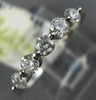 ESTATE .50CT DIAMOND 14KT WHITE GOLD 3D FIVE STONE SHARE PRONG ANNIVERSARY RING