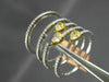 ESTATE LARGE 1.04CT WHITE & FANCY YELLOW DIAMOND 18KT TWO TONE GOLD 3D LOVE RING