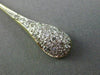 ESTATE .52CT DIAMOND 18K TWO TONE GOLD 3D ELONGATED PAVE FLOATING PENDANT #25492