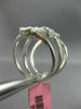 ESTATE EXTRA LARGE 1.28CT DIAMOND 18KT WHITE GOLD 3 ROW SQUARE ANNIVERSARY RING