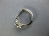 ESTATE .20CT DIAMOND 14KT WHITE GOLD 3D FLOWER BUTTERFLY HUGGIE EARRINGS #629