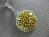 ESTATE LARGE 2.13CT WHITE & FANCY YELLOW DIAMOND 18KT 2 TONE GOLD ROUND PENDANT