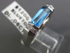 ESTATE 1.42CT DIAMOND & AAA BLUE TOPAZ 14KT WHITE GOLD COCKTAIL RING #21119