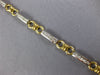 ESTATE 1.26CT DIAMOND 14KT WHITE & YELLOW GOLD 3D CHANNEL TENNIS BRACELET #16619
