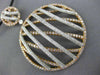 MASSIVE 4.08CT WHITE & PINK DIAMOND 18K WHITE & ROSE GOLD 3D CRISS CROSS PENDANT