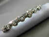 ESTATE .60CT DIAMOND 14KT WHITE GOLD 3D 9 STONE ETOILE FLEXIBLE BANGLE BRACELET