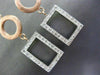 ESTATE LARGE .46CT DIAMOND 14KT WHITE & ROSE GOLD MATTE & SHINY HANGING EARRINGS